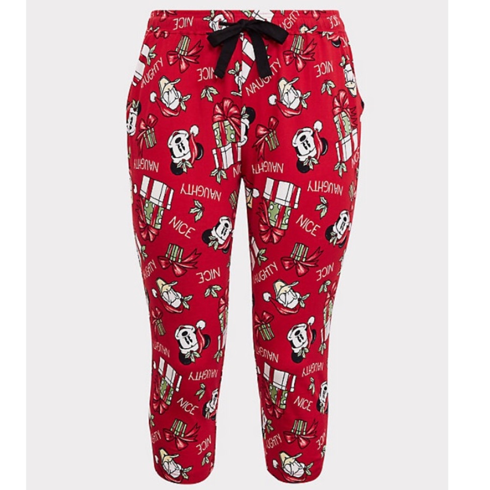 Size 4 — Mickey and Donald Pajama Cropped Bottoms
